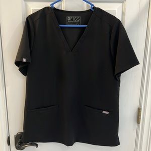 Figs Black v-neck scrub top. Never worn!